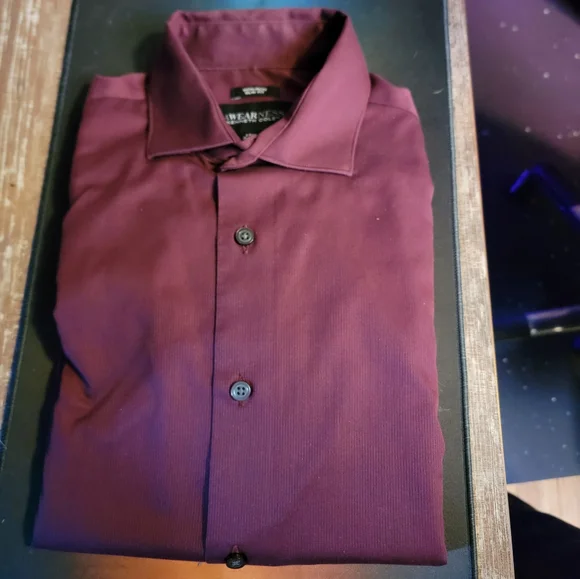 princess polly baby blue dress Burgundy Business Shirt main image 0